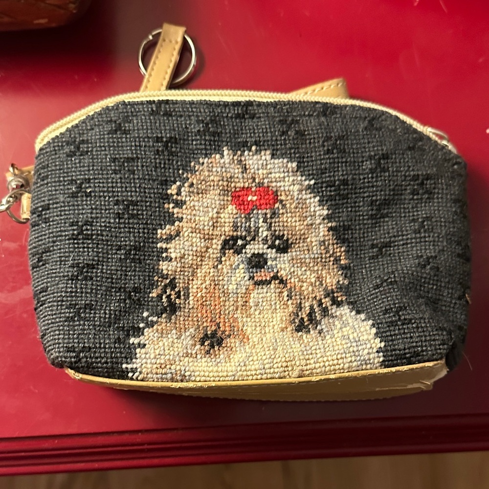 Shih-Tzu Dog Embroidered Clutch